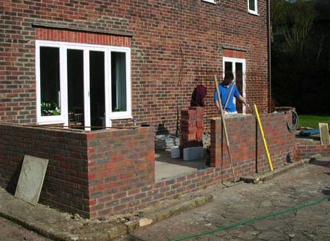 Building the conservatory walls